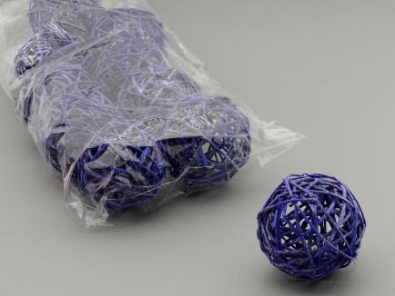 Lata ball 10cm Viol su gliteriu