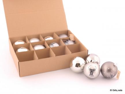 Stikliniai kalėdiniai žaisliukai Franz