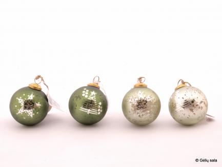 Stikliniai kalėdiniai žaisliukai Crary