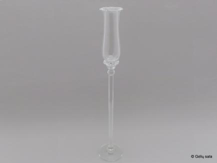 Krištolinė žvakidė 72 cm.