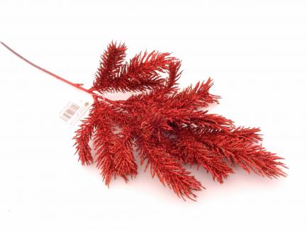 Blizgi eglės šakelė bordo (glitter)