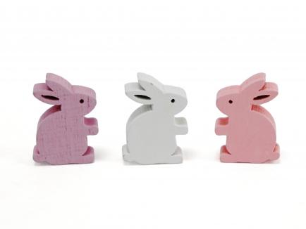 Medinė dekoracija rankdarbiams kiškis 3cm. S/24