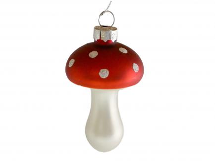Glass Mushroom Ornament