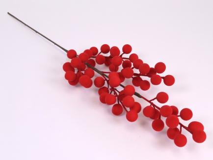 Raudonų uogų šaka VELVET